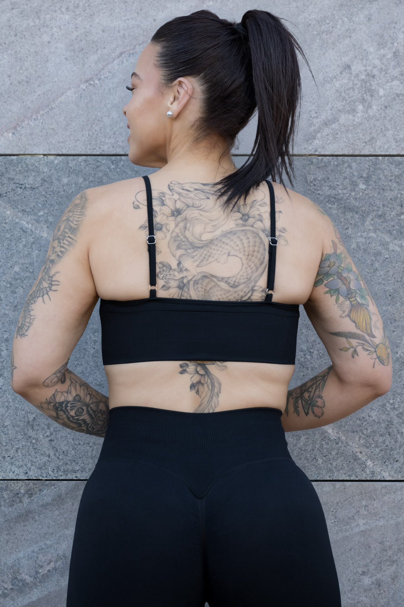 CALI CROP - BLACK