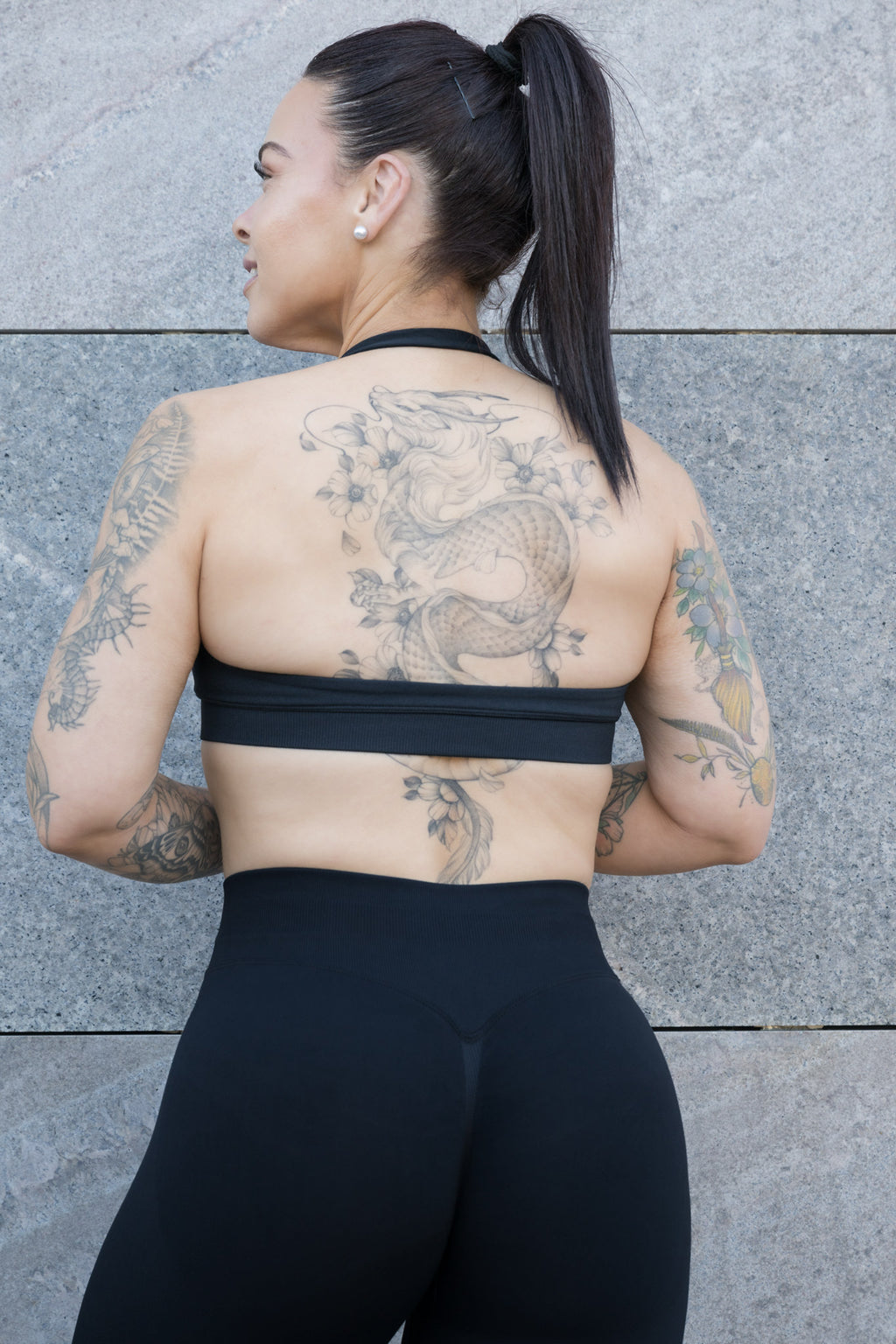 LUNA CROP - BLACK