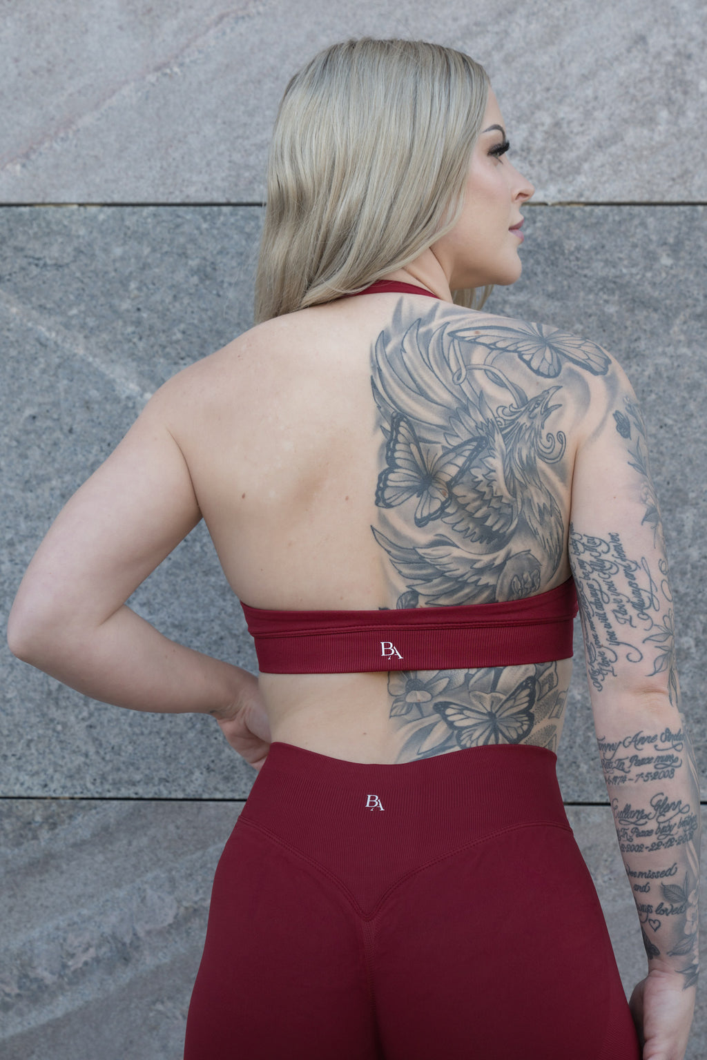 LUNA CROP - CHERRY RED