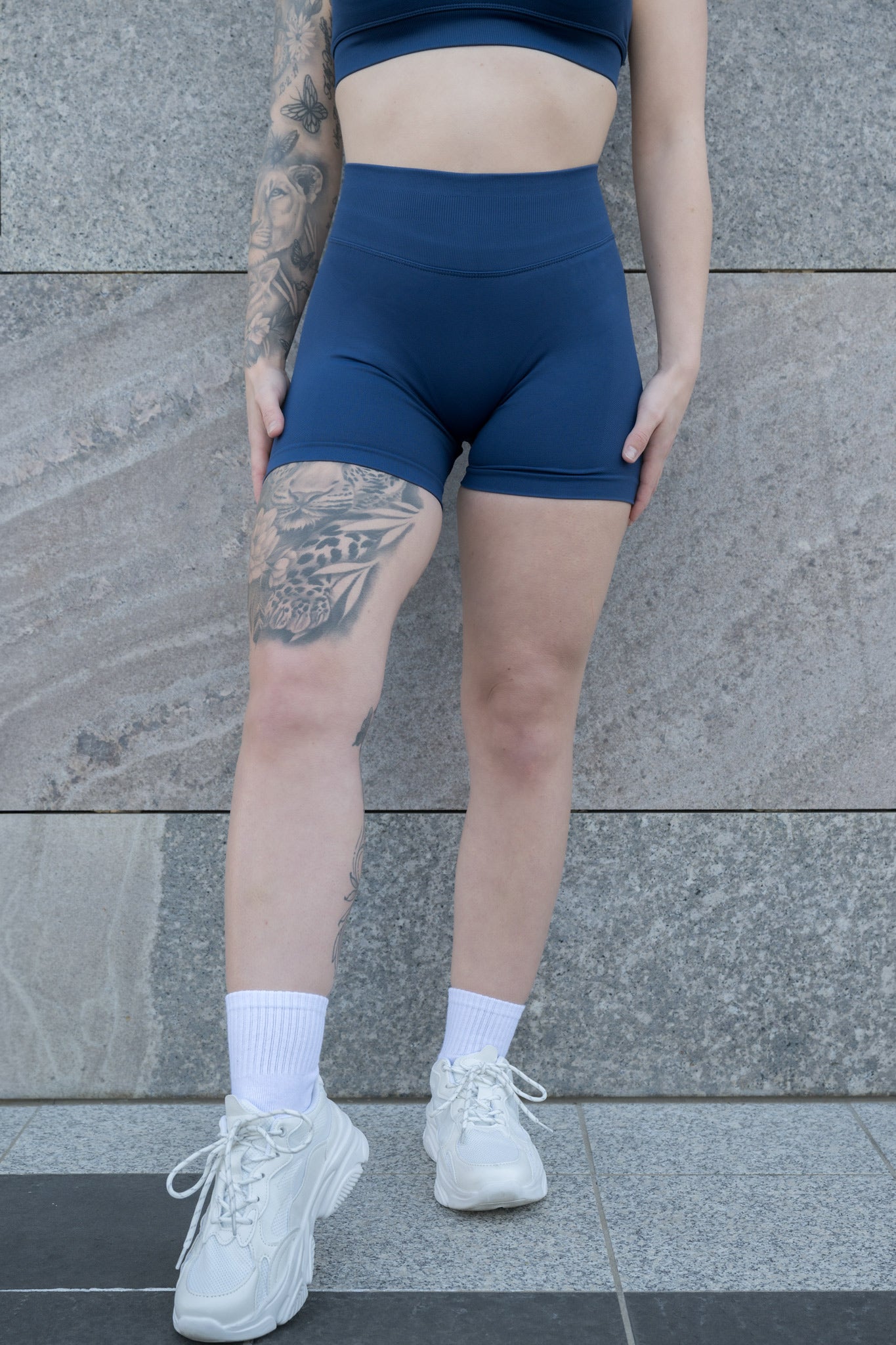 LUNA SHORTS - STEEL BLUE